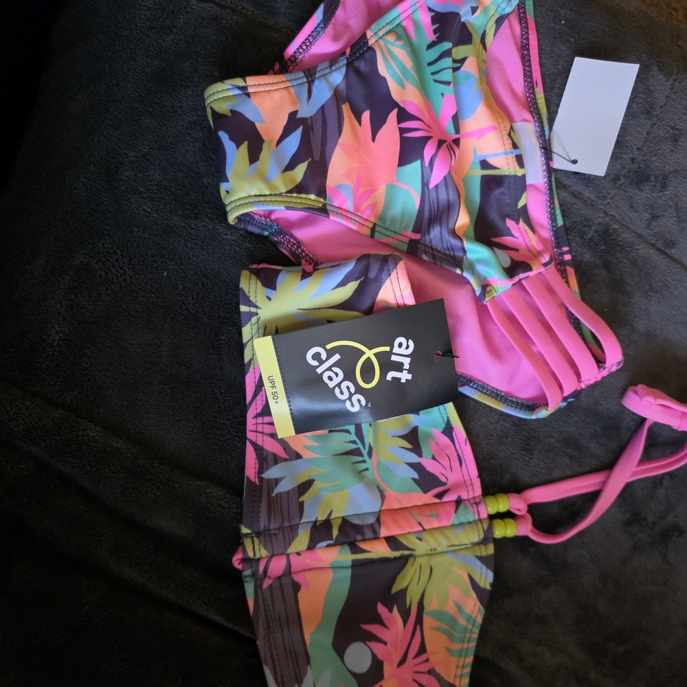 Art Class Tropical Print Kids Bikini 6/7